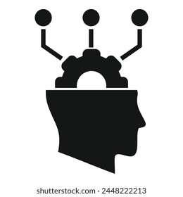 Gear plan wellness icon simple vector. Factual plan reason. Genius solution