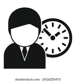 Gear plant digital icon simple vector. Finance monitor. Human person work