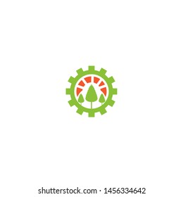 gear with plantation logo template