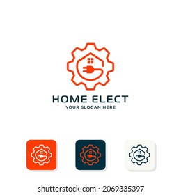 gear plug house logo design