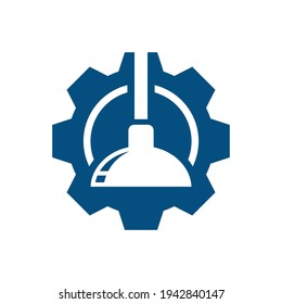Ilustración vectorial del diseño del logotipo de la tubería de engranajes, plantilla de diseño del logotipo de la tubería creativa, iconos de símbolos