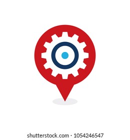 Gear Point Logo Icon Design
