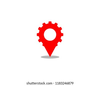 Gear Point Logo Template Design Vector