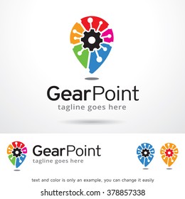 Gear Point Logo Template Design Vector 