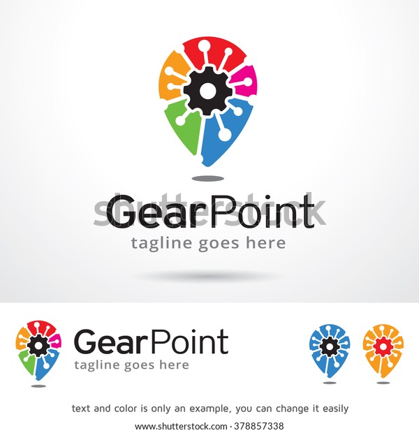 Gear Point Logo\
Template Design Vector 