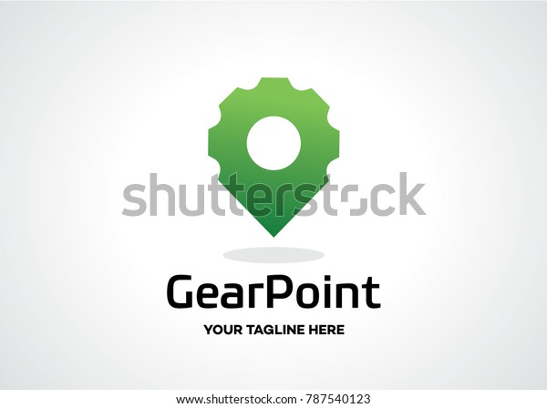 Gear Point Logo Template Design Vector,\
Emblem, Design Concept, Creative Symbol,\
Icon