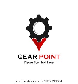 Gear point logo template illustration