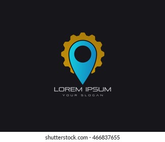 Gear Point Logo Vector