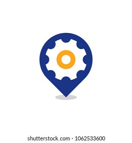 Gear Position Logo Icon Design