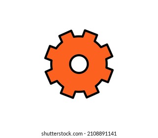 Gear premium line icon. Simple high quality pictogram. Modern outline style icons. Stroke vector illustration on a white background. 