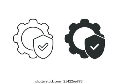 Gear protector icon. Illustration vector