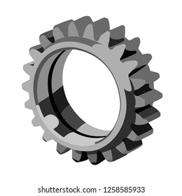 gear realistic vector illustration isolated