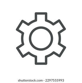 Gear related icon outline and linear vector.
