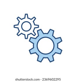 Gear related vector icon. Isolated on white background. Vector illustration