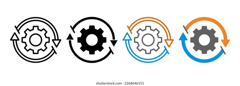 Gear reload icon. sign for mobile concept and web design. vector illustration