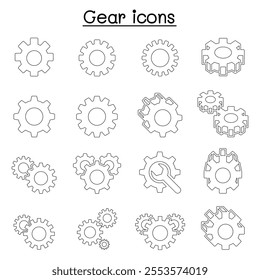 Gear , Repair , fixing icon set  