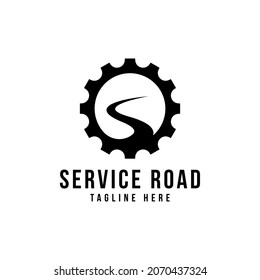 Gear Road Logo Design template