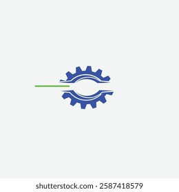 Gear Rocket Logo Vector Stock Vector