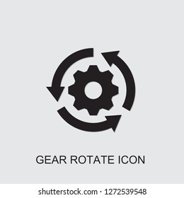 gear rotate icon . Editable filled gear rotate icon from innovation. Trendy gear rotate icon for web and mobile.