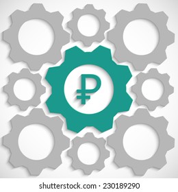 Gear with Rubles in the mechanism