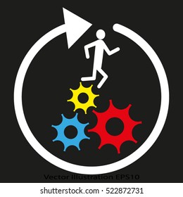 gear, runner, a popular vector icon, eps10