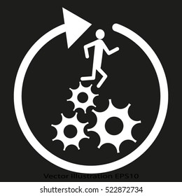 gear, runner, a popular vector icon, eps10