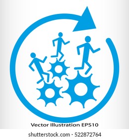 gear, runner, a popular vector icon, eps10