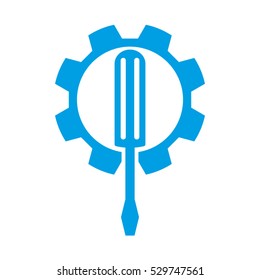 gear, screwdriver, equipment, icon, vector illustration, eps10,