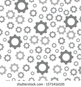 Gear Seamless Pattern Background Vector