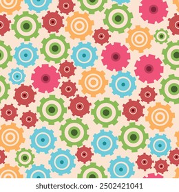 gear seamless pattern in vector for,background,fabric,wrapping,cover,etc