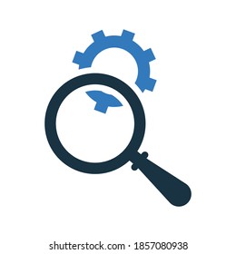 Gear seo, settings, tool icon.  Editable vector isolated on a white background.