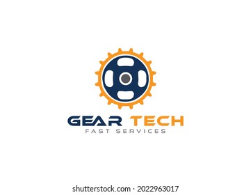Gear Service Logo, Vektorvorlage für Ihr Unternehmen.
