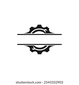 Design de modelo de logotipo de vetor de engrenagens e serviços