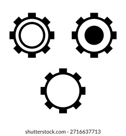 Conjunto de engranajes icono Ilustración vectorial