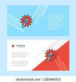 Gear setting  abstract corporate business banner template, horizontal advertising business banner.