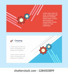 Gear setting abstract corporate business banner template, horizontal advertising business banner.