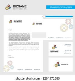 Gear setting  Business Letterhead, Envelope and visiting Card Design vector template