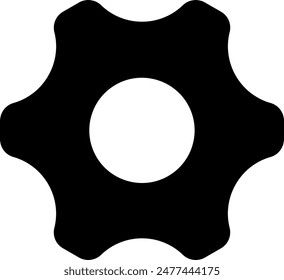 Gear Setting Cog Filled Icon. Simple vector illustration editable stroke.