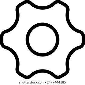 Gear Setting Cog Outlined Icon. Simple vector illustration editable stroke.