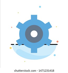 Gear, Setting, Cogs Abstract Flat Color Icon Template. Vector Icon Template background