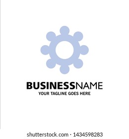 Gear, Setting, Cogs Business Logo Template. Flat Color