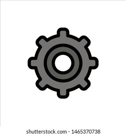 Gear, Setting, Cogs  Flat Color Icon. Vector icon banner Template. Vector Icon Template background