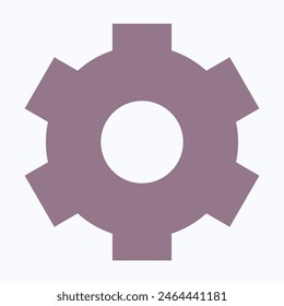 Ajuste del engranaje, icono de rueda dentada, icono de Vector aislado de estilo plano.