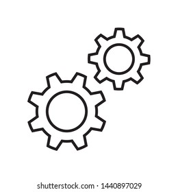 Gear, setting, cogwheel icon in trendy outline style design. Vector graphic illustration. Suitable for website design, logo, app, template and ui. Editable vector stroke. EPS 10.