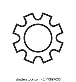 Gear, setting, cogwheel icon in trendy outline style design. Vector graphic illustration. Suitable for website design, logo, app, template and ui. Editable vector stroke. EPS 10.