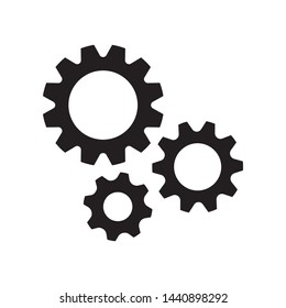 Gear, setting, cogwheel icon in trendy flat style design. Vector graphic illustration. Suitable for website design, logo, app, template and ui. EPS 10.
