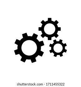 Gear, setting, cogwheel icon in trendy flat style design. Vector graphic illustration.