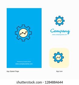 Gear setting  Company Logo App Icon and Splash Page Design. Creative Business App Design Elements