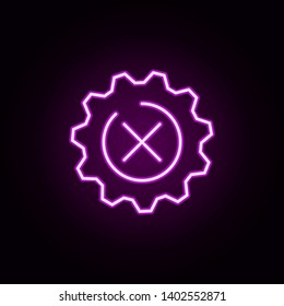 gear, setting, decline neon icon. Elements of stratup set. Simple icon for websites, web design, mobile app, info graphics