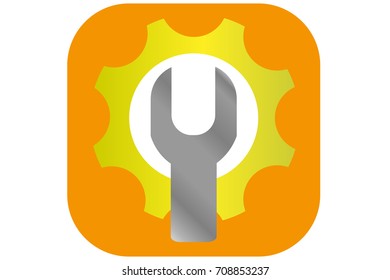 gear setting icon ,application vector illustration